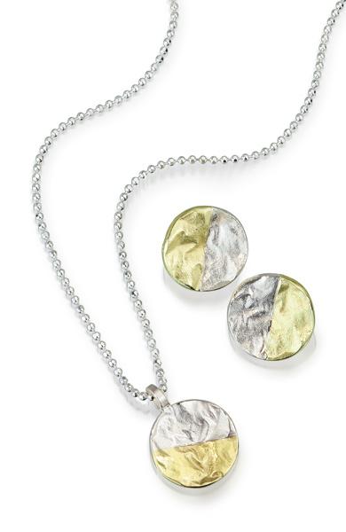 gold silver earrings pendant set 