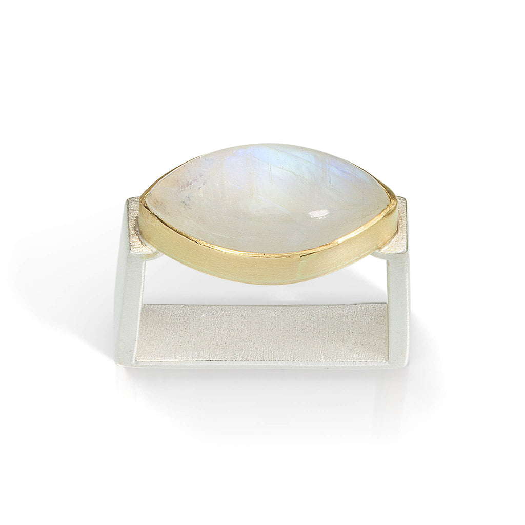 ★大人気商品★ Marquis and Gold Silver, - Rings Square Moonstone Izzi Thea – アクセサリー