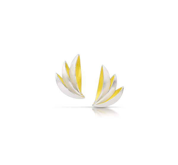 Bird of Paradise Earrings- SS/22K Bimetal