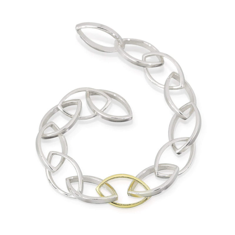 Adora Link Bracelet- Silver and Gold