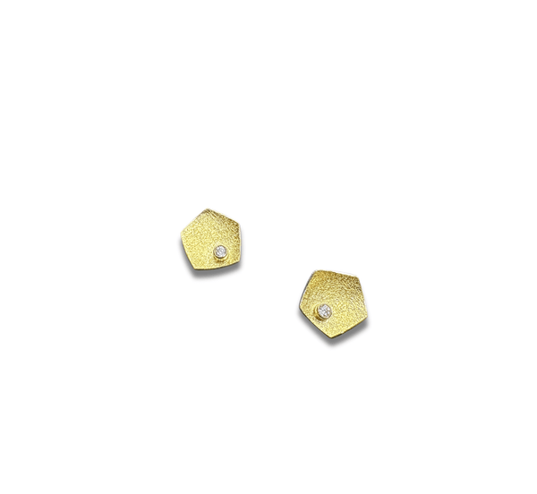 Pentagon Stud Earrings