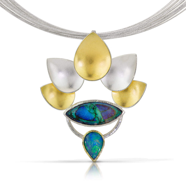 Lakshmi Lotus Opal Pendant
