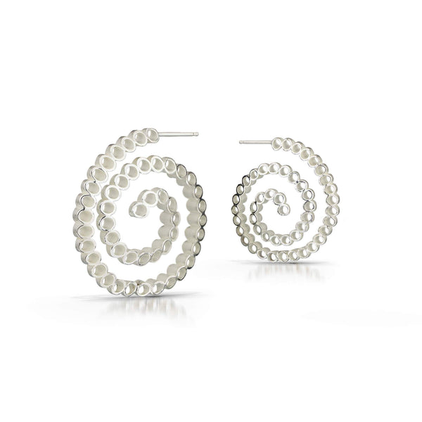 silver link earrings