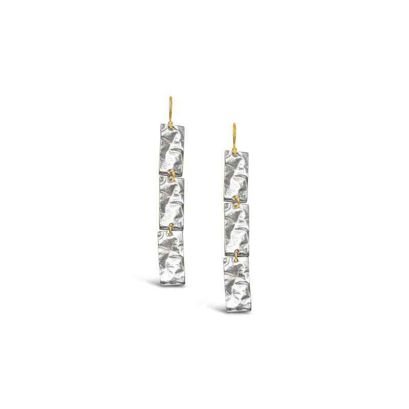 sterling silver linear earrings